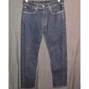 Levi's Men's 34x32 514 Straight Leg Denim Jeans Dark Wash